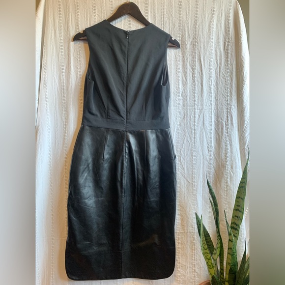 Ava & Aiden Dress. Black With Faux Leather Skirt. US 6. Excellent New Condition - Picture 4 of 7